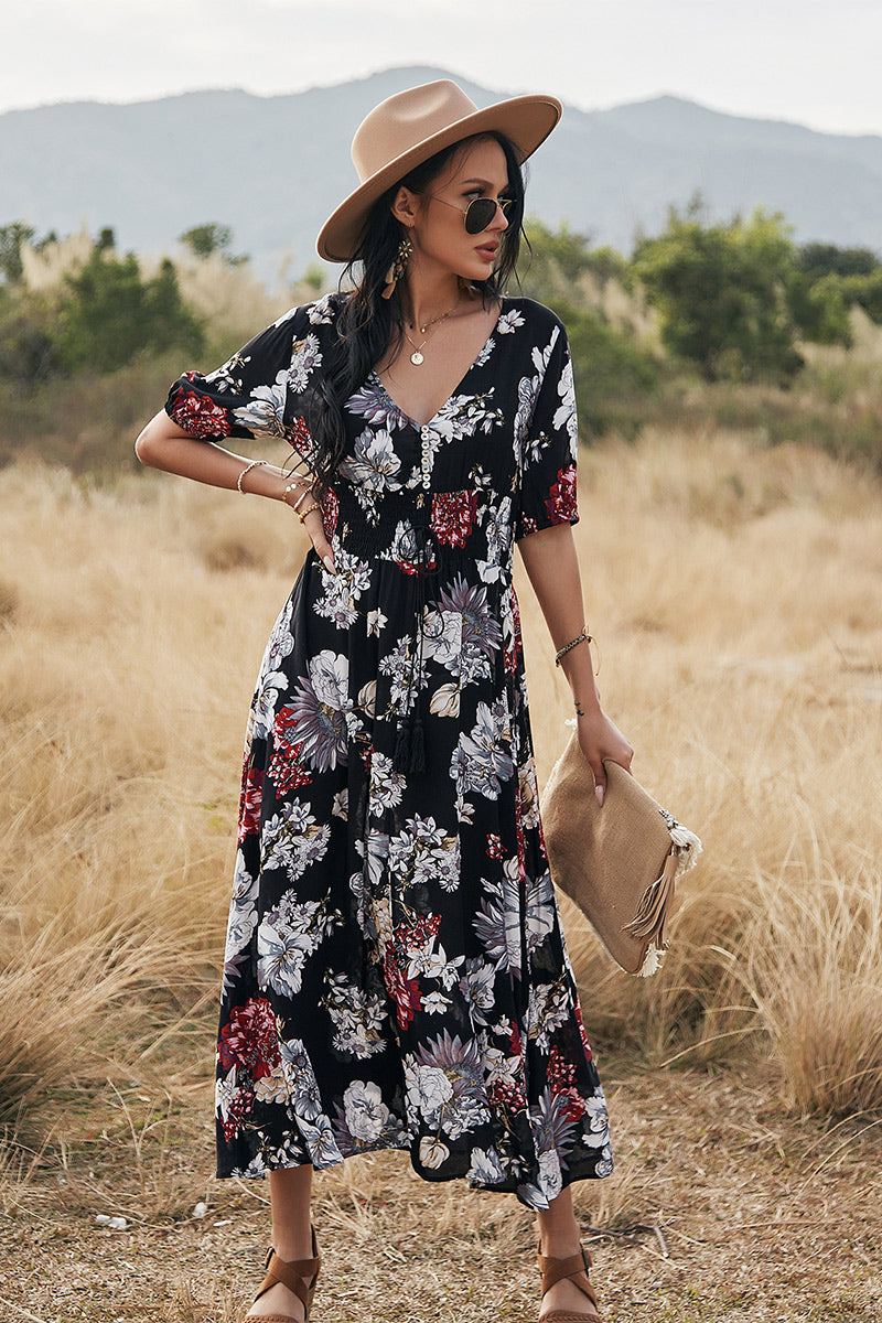 Celestina Print Midi Dress