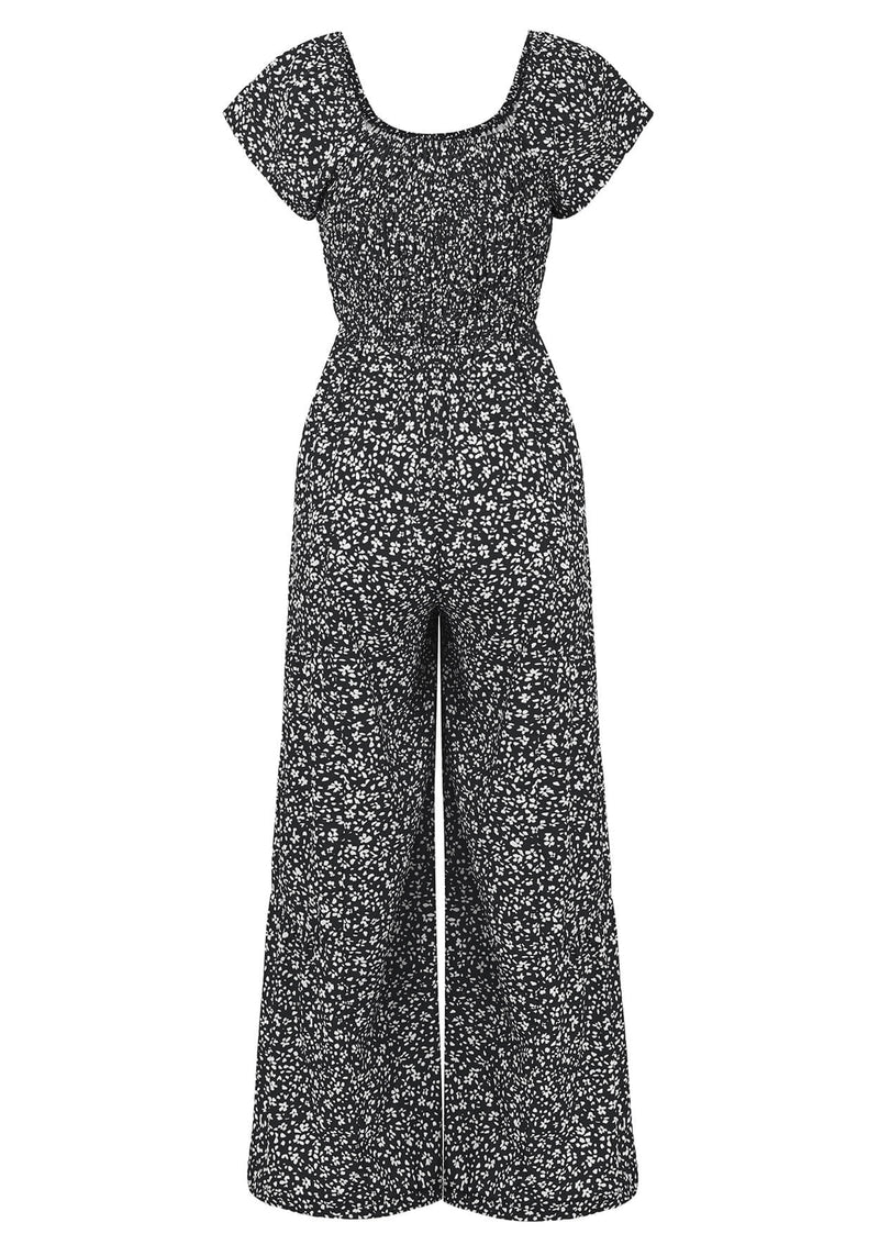 Tammy Off-shoulder Jumpsuit - Black
