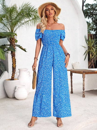 Tammy Off-shoulder Jumpsuit - Blue
