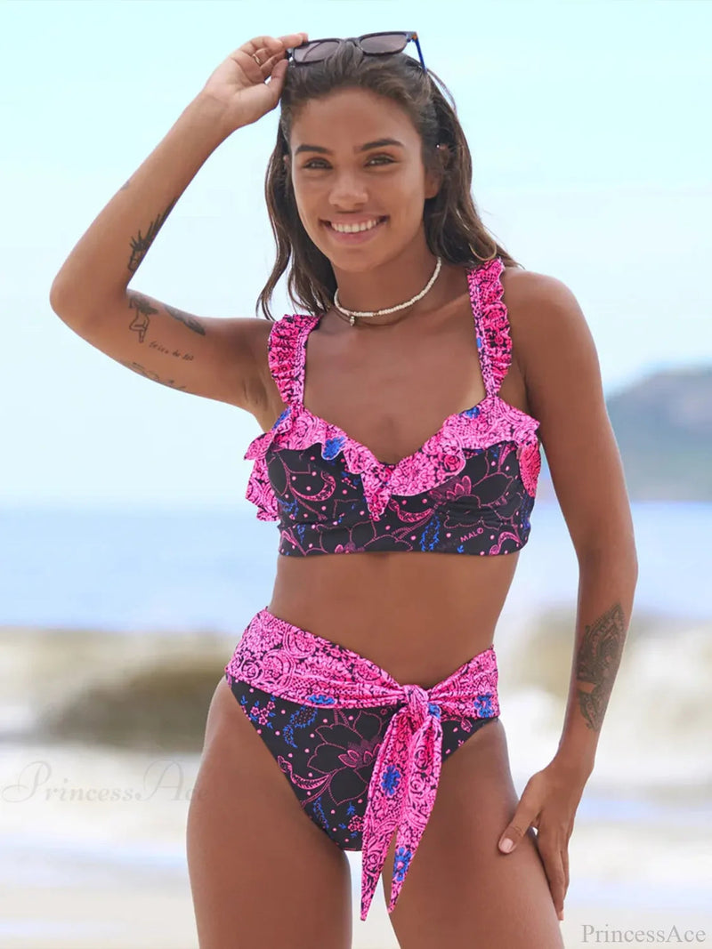 Brazilian Halter Push Up Two Piece Set
