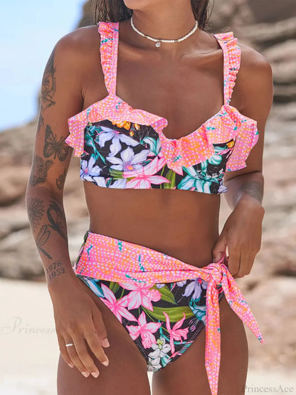Brazilian Halter Push Up Two Piece Set