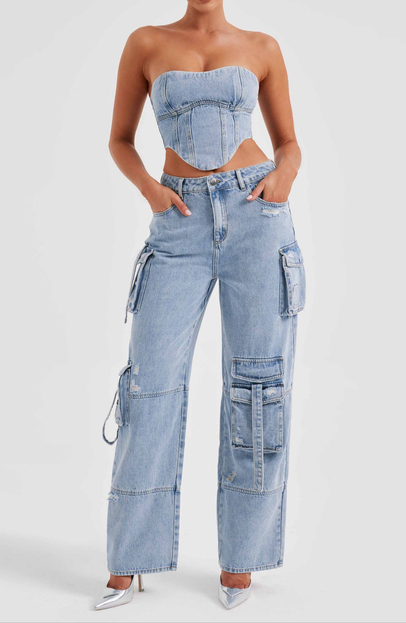 Lucia Cargo Pant - Blue