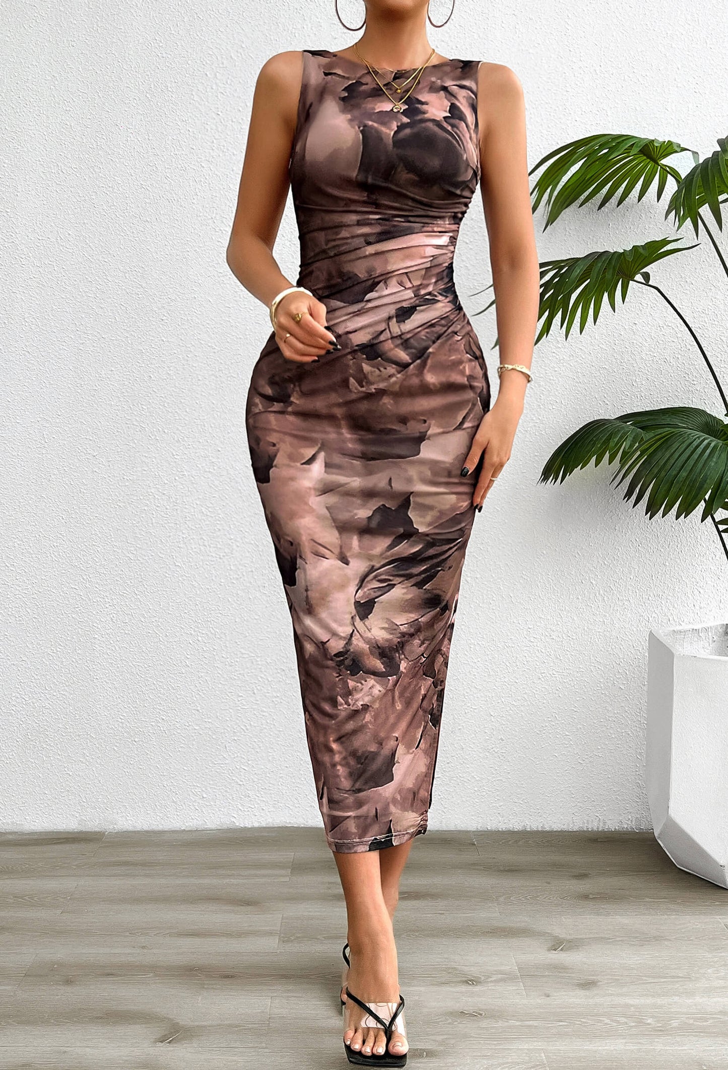 Hayden Tank Maxi Dress - Brown