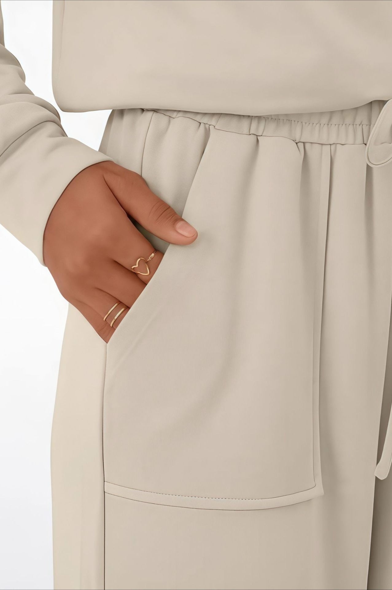 Pocketed Drawstring Two Piece Set