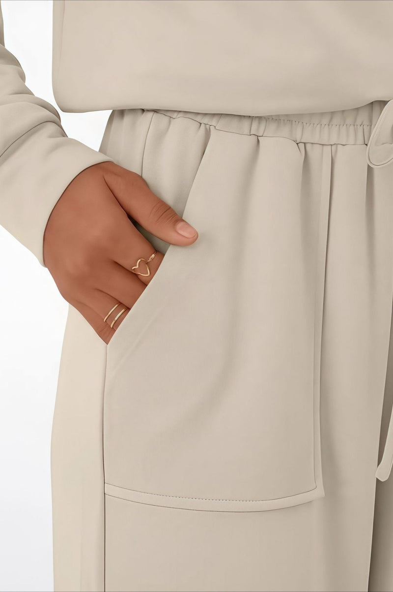 Pocketed Drawstring Two Piece Set