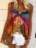 Color Hair Girl Women's Print Tank Top
