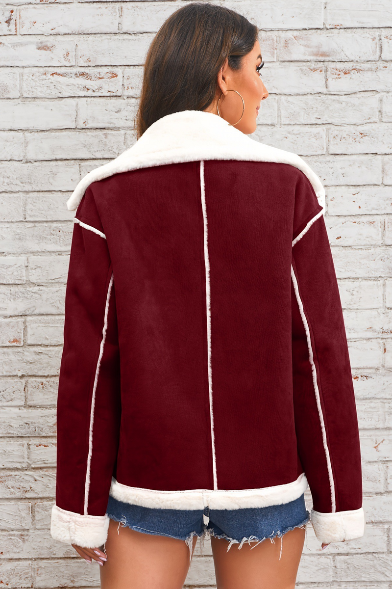 Collared Plush Warm Winter Coat