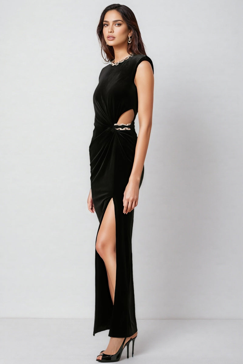 Selah Black Cutout Maxi Dress