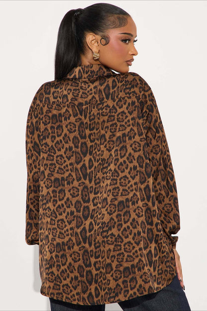 Leopard Print Loose Retro Blouse