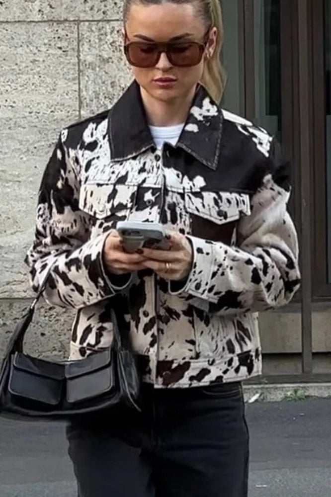 Print Long Sleeve Shirt Coat