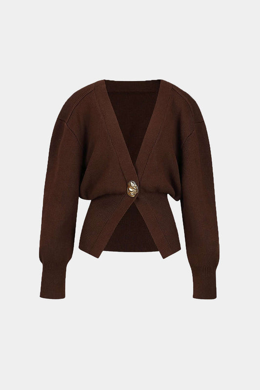 Classic Pullover Cardigan With V-neck