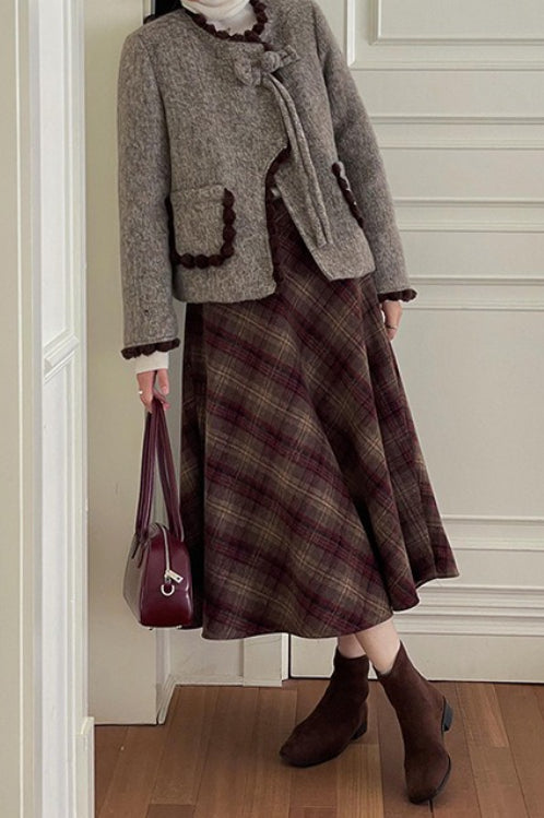Red Mohair Skirt