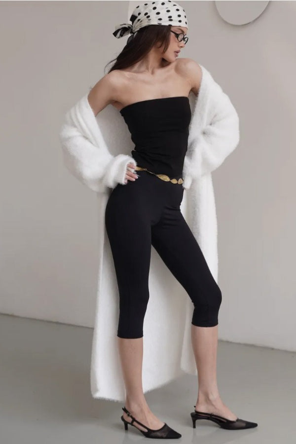 Long Faux Shearling Color Overcoat