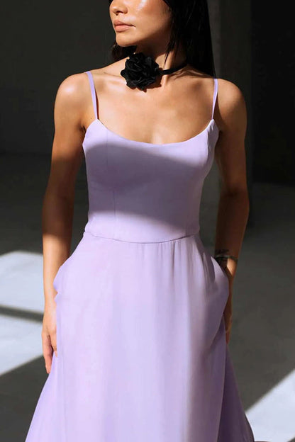 ' Camisole Waist Cinching Charm Multi-color Banquet Party Midi Skirt