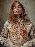 Halloween Retro Anatomy Art Hoodie Sweater artswardrobe