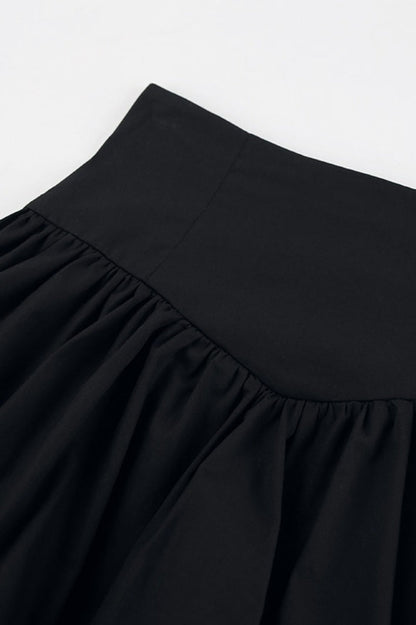Cotton A-line High Waist Versatile Mini Skirt