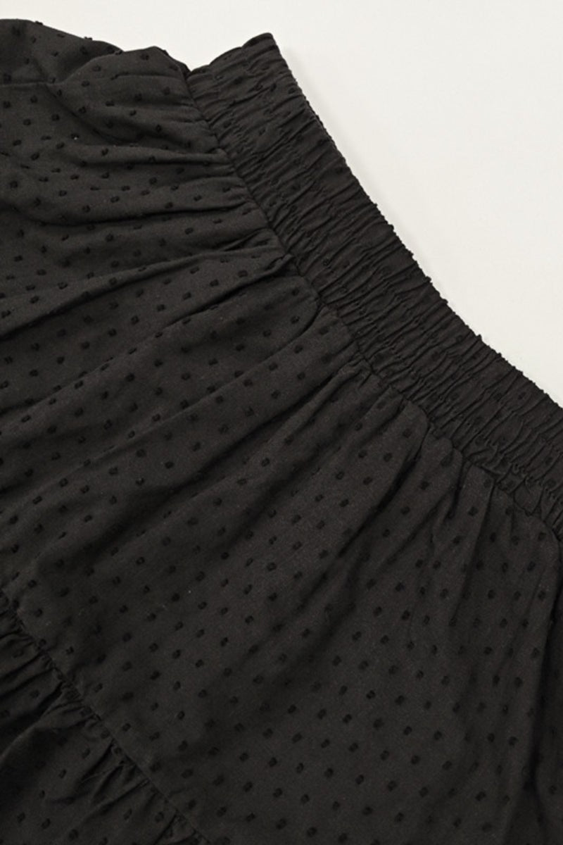 High Waist Lace Tiered Bodycon Skirt