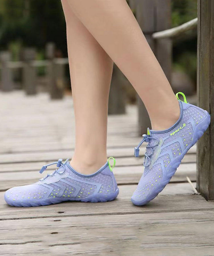 Cyan Soft Breathable Mesh Sport Flats Shoes