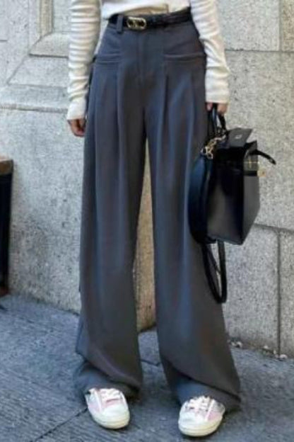 High Waist Fluid Wide Leg Pants