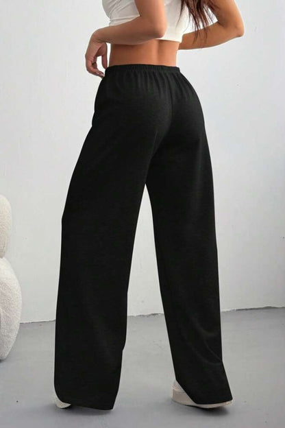 Drawstring Waist Knit Pants