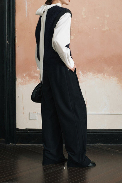 Lightweight Draped Tie Neck Blouse