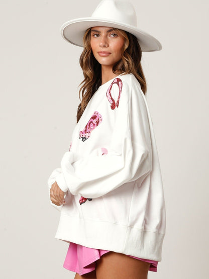 Wild West Sequin Boots Sweatshirt