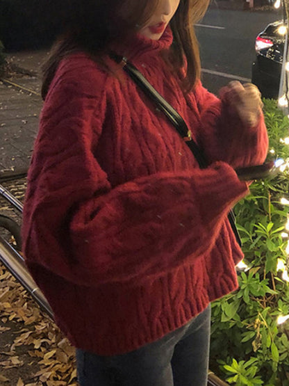 Loose Color Pullover Christmas Sweater