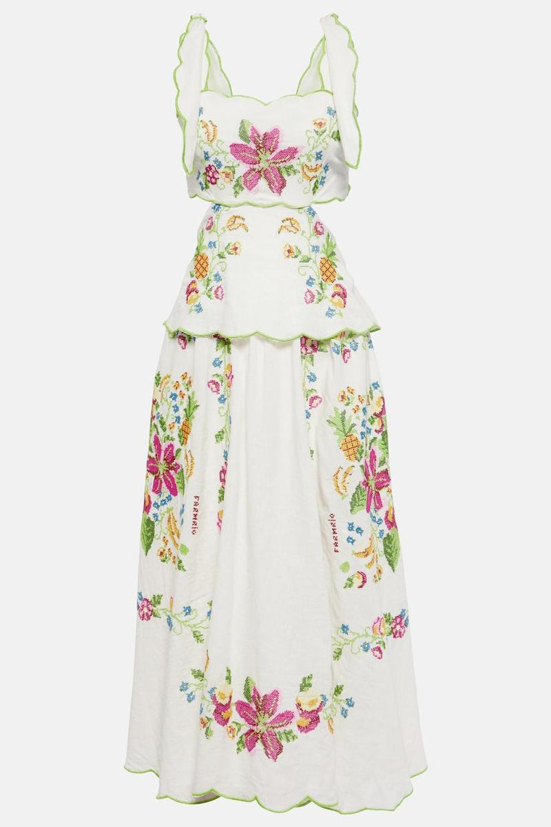 Cut-out Lace Up Midi Dress