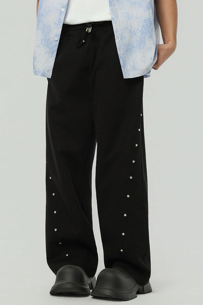 Rivet Drawstring Sweat Pants