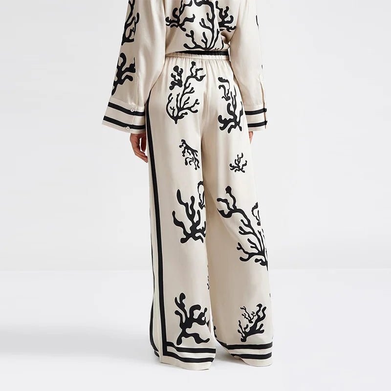 Summer Set: Printed Long Pant Set for