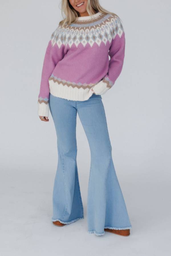 Christmas Thickened Round Neck Long Sleeve Knitted Sweater
