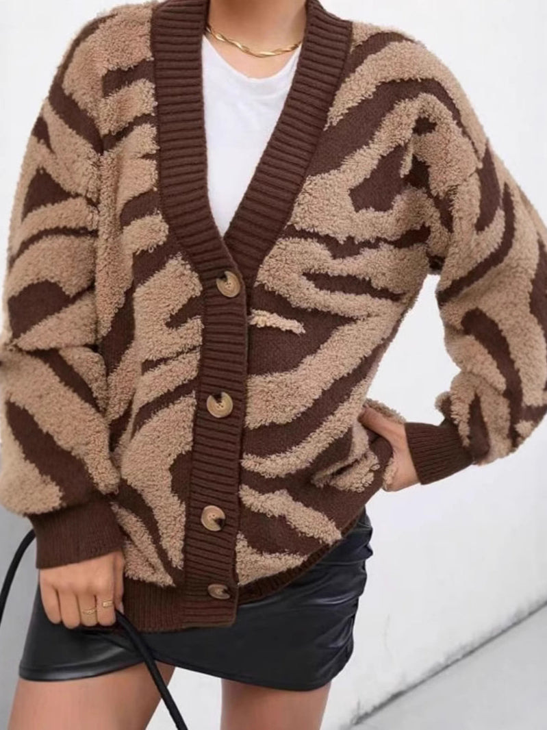 Leopard Knit Cardigan