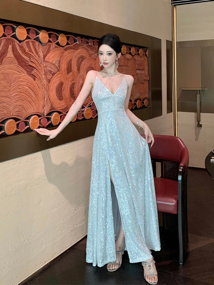 Sequin Red Maxi Dress _ Birthday & Evening Gown