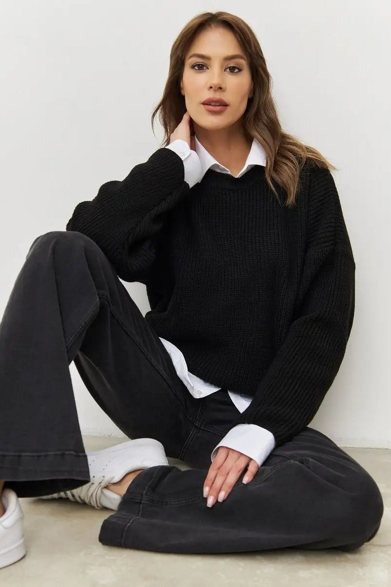 Crew Neck Loose Sweater