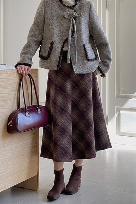 Red Mohair Skirt