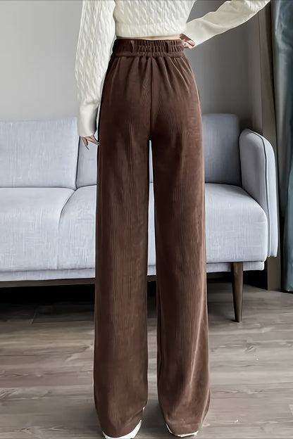 Corduroy Wide Leg Knit Pants