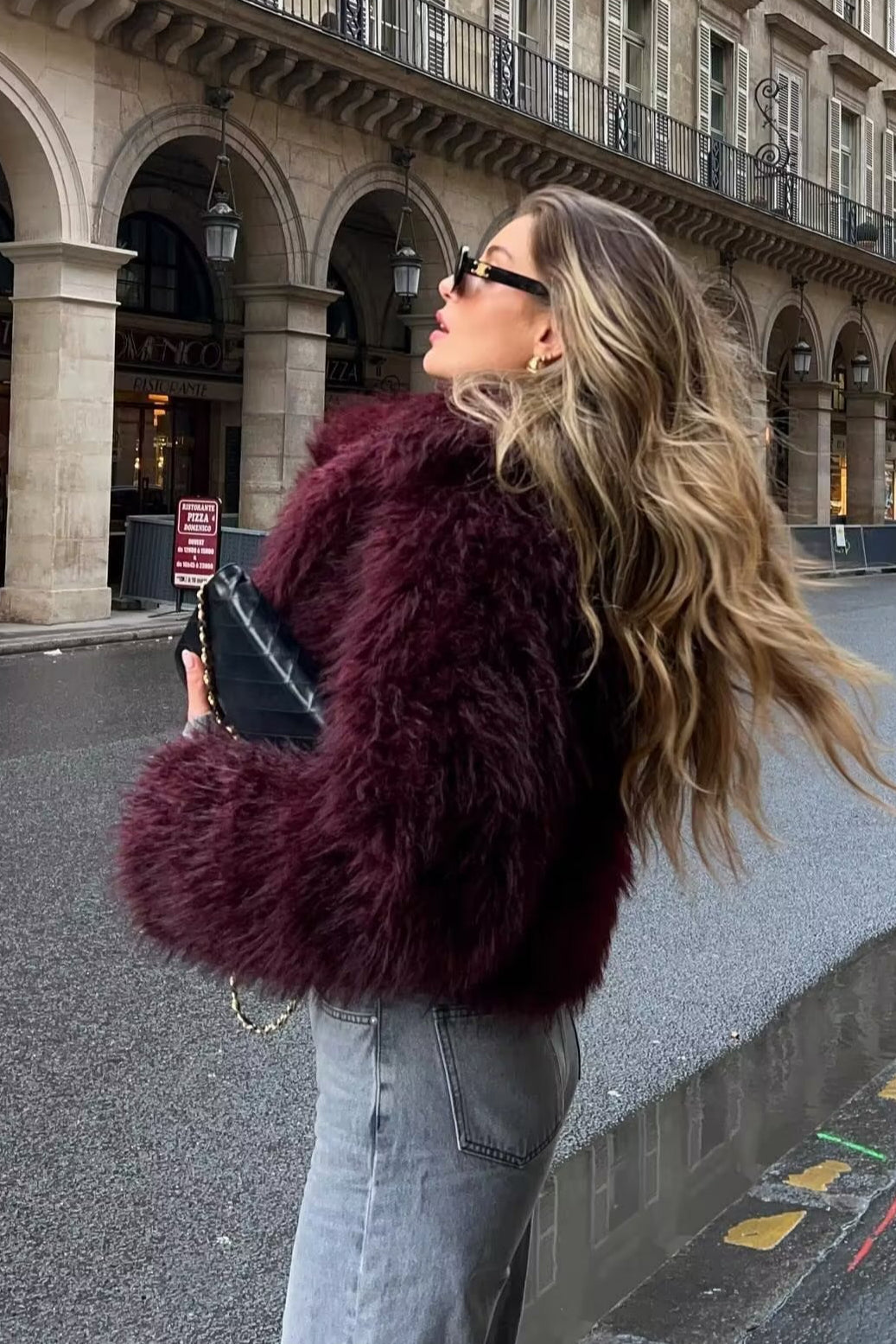 Thickened Plush Collar Warm Short Coat