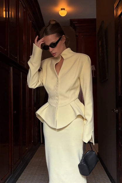 Tweed Sophisticated Professional Two Piece Set