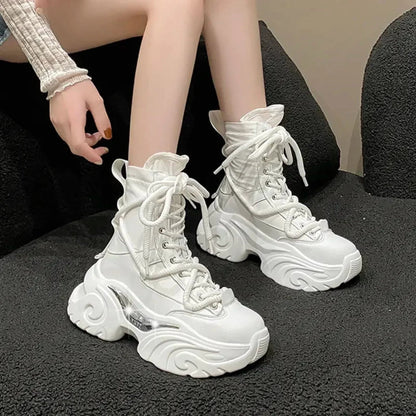 Chunky Elevated Lace Up Rebel Gothic Boot