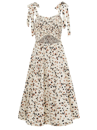 Timeless Beauty Cutout Midi Dress - Cream
