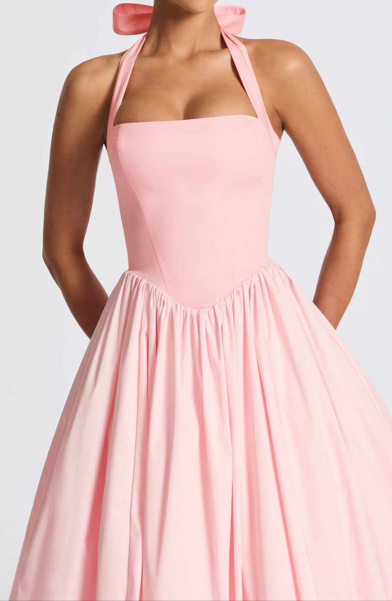 Zoe Midi Dress-blush