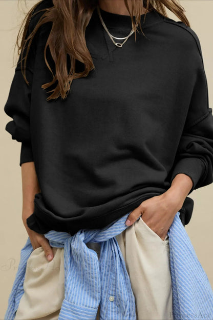 Crew Neck Minimalist Relaxed Sweatshirt