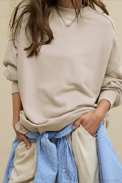 Crew Neck Minimalist Relaxed Sweatshirt