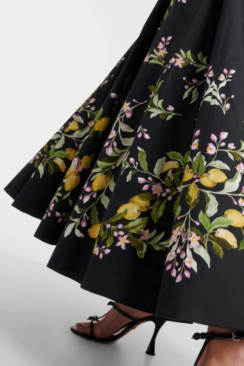 Cynthia Printed Bowknot Midi Dress