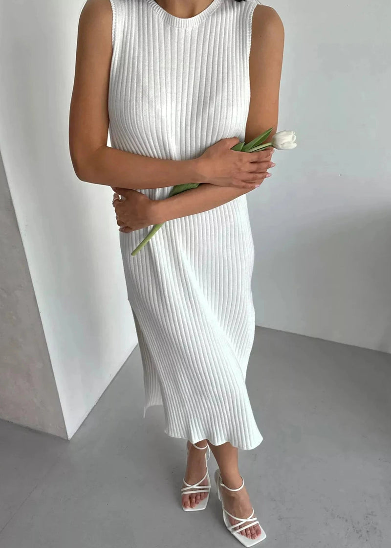 Sleeveless Ribbed Maxi Dress