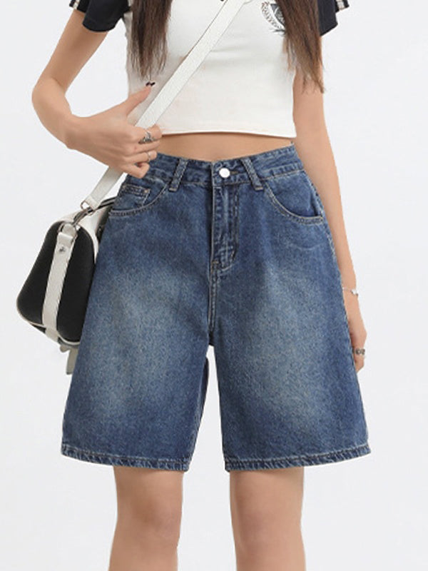 Blue Denim Bermuda Shorts