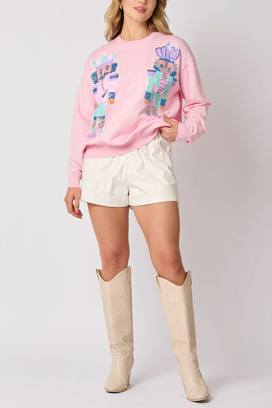 Christmas Soldier Sequined Sweatshirt