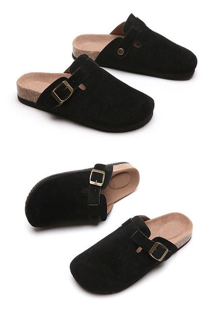 Flat Half Slippers Outer Wear Round Toe Half Slippers