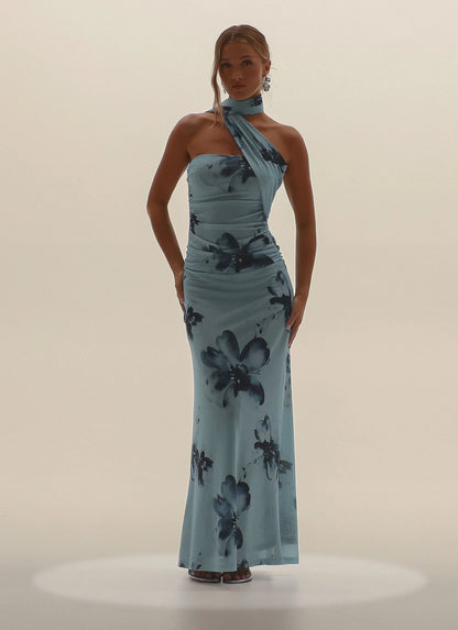 Songbird Maxi Dress - Blue Black