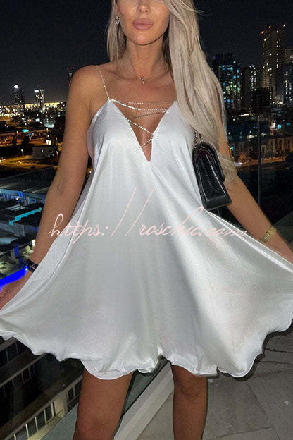 Shiny Chain Party Mini Dress